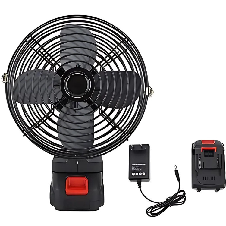 پنکه شارژی Lithium Electric Fan فلزی با باتری لیتیومی و USB